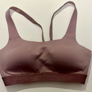 Lululemon Fine Form High coverage Mauve sports bra 34c